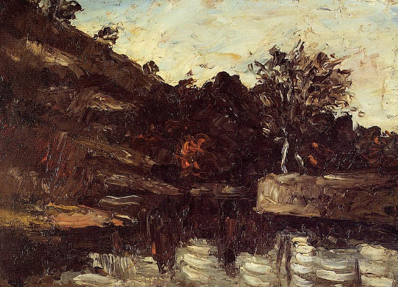 Biegen Sie in den Fluss Paul Cezanne Ölgemälde